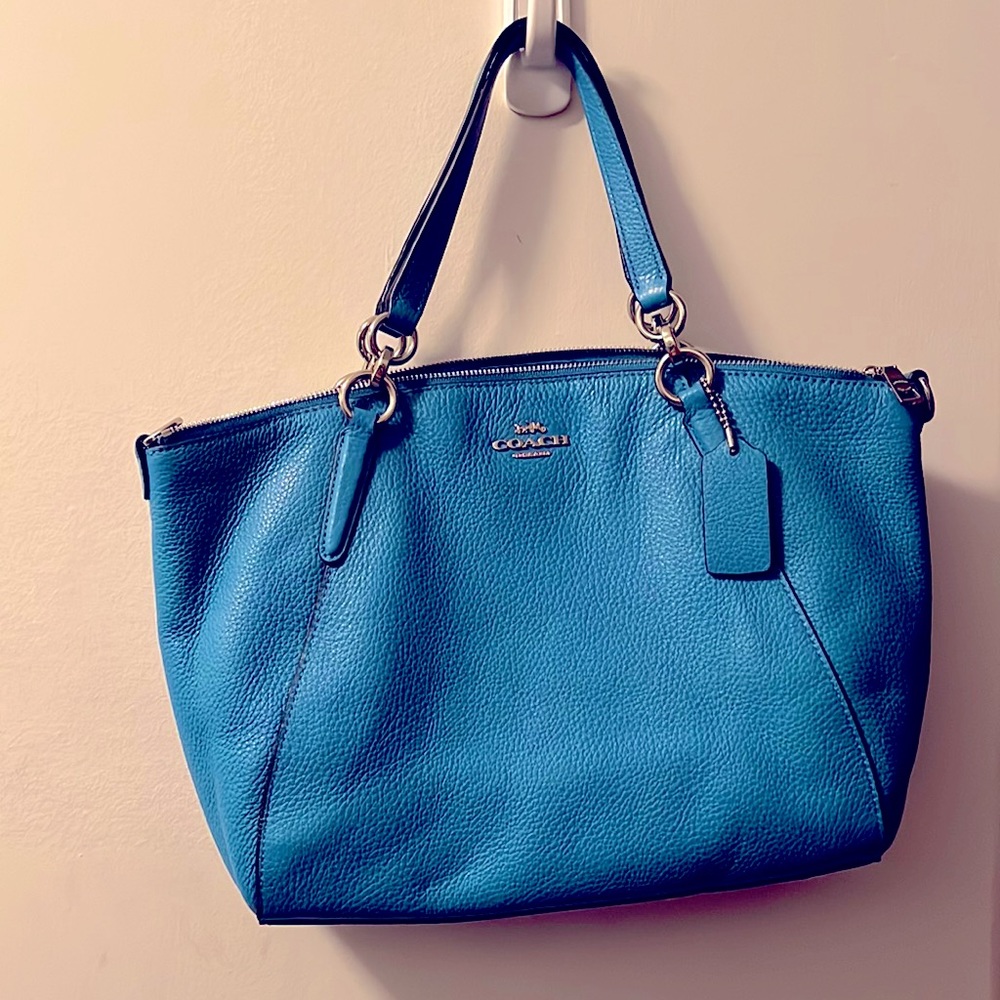 Blue coach purse